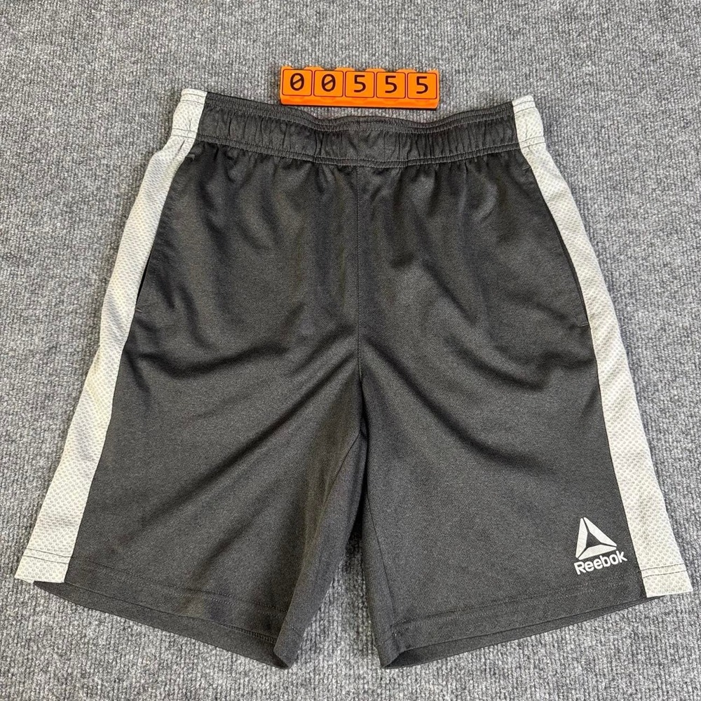 Reebok light Gray & dark Gray Shorts with light gray Side Panels. Size small.